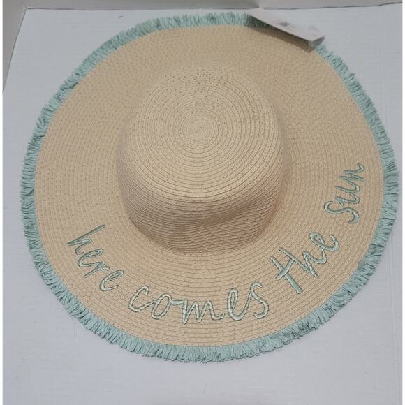 Bon Voyage, Here Comes The Sun Straw Floppy Hat Women's - Picture 1 of 4